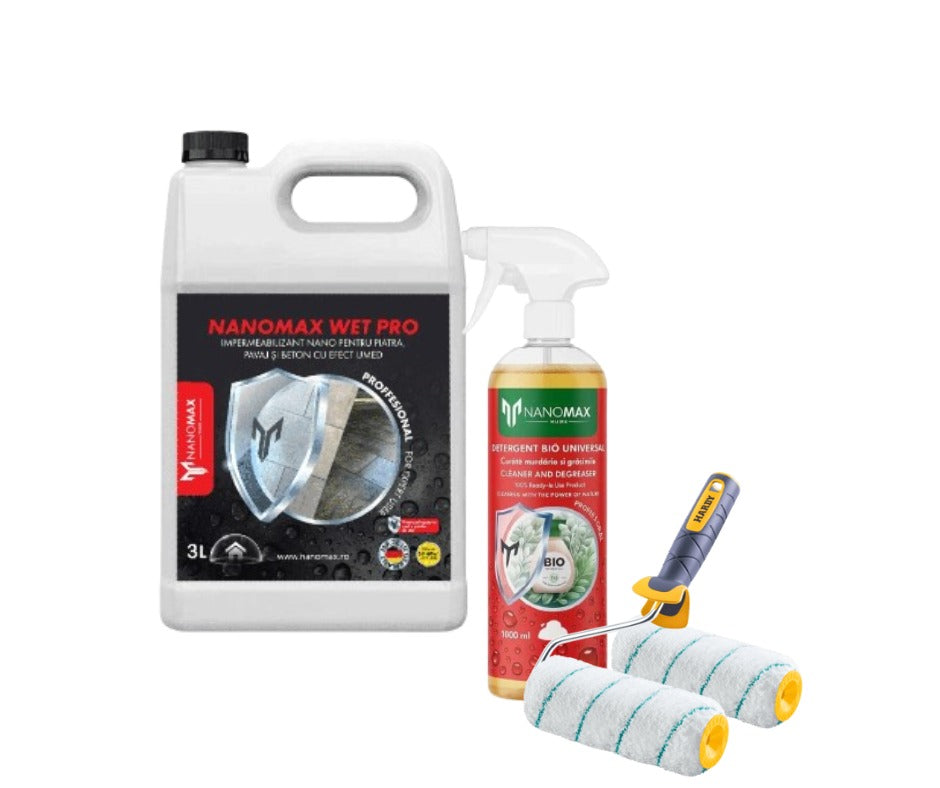 KIT PROTECTIE + Detergent Curățare – Recondiționare Premium Efect Umed Intens, Protecție Lungă Durată + Trafalet, NanoMax