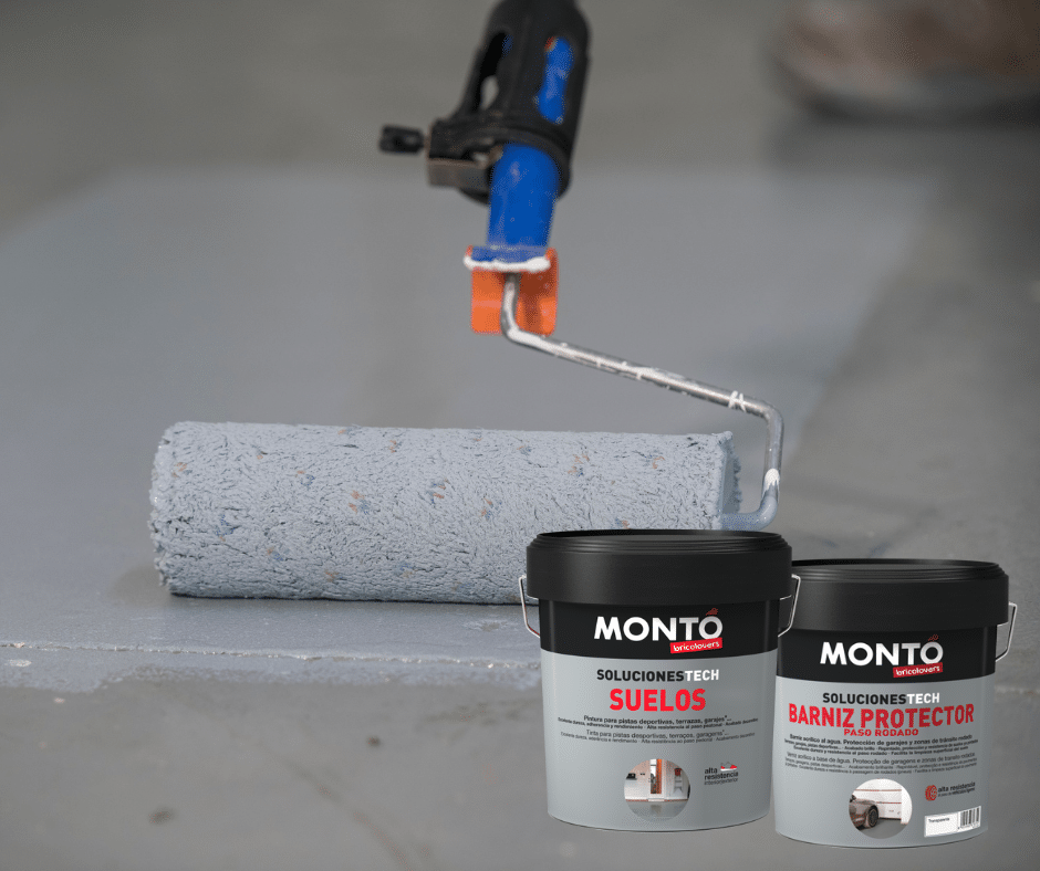 KIT GARAJ PREMIUM MONTO – Vopsea si SIGILANT ACRILIC pentru Pardoseli de Beton, Garaje și Trafic Intens,rezistenta mecanica si chimica, Monto, 4L