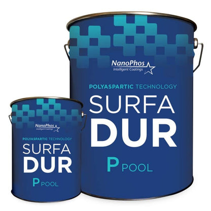 Polyaspartic swimming pool Epoxy paint, Flexible waterproof coating with high solids and self-leveling, SurfaDur P Pool, NanoPhos