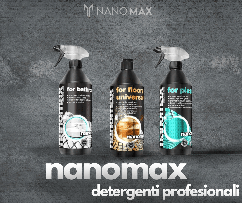 KIT CURĂȚARE GENERALĂ, 3 DETERGENTI NANO PROFESIONALI PENTRU CASA INTERIOR-EXTERIOR 1L