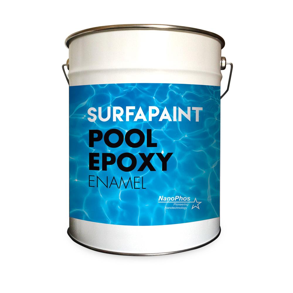 Vopsea epoxidica bicomponent, pentru piscine, pe baza de solvent, SurfaPaint Epoxy Enamel, Nanophos 5L